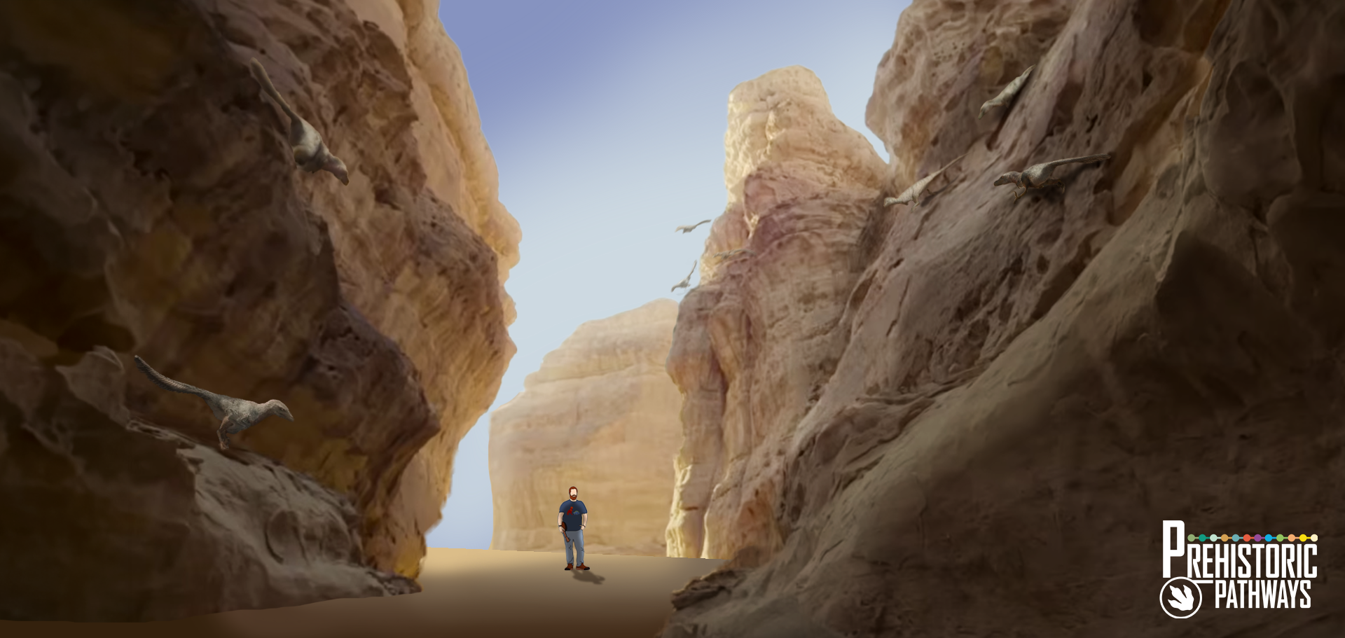 Cretaceous canyon render